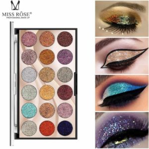 Paleta de Glitter 18 colores – Miss Rose